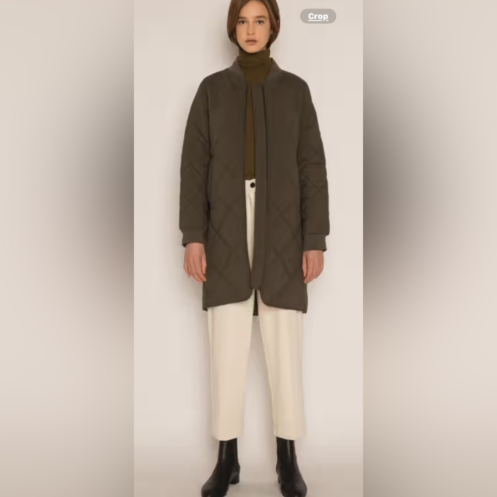 OAK + FORT Brown Quilted Jacket